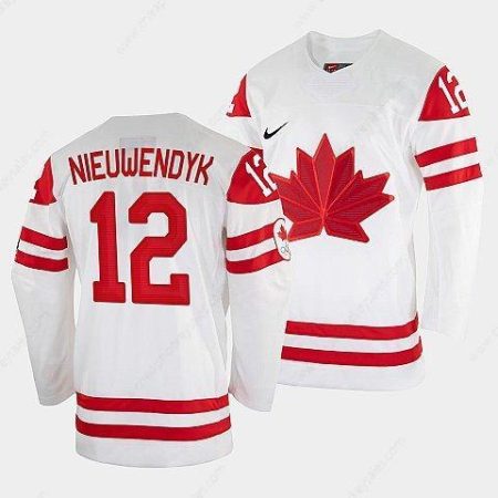 Men’s Joe Nieuwendyk Canada Hockey White 2022 Winter Olympic #12 Salt Lake City Jersey