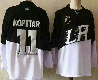 Men’s Los Angeles Kings #11 Anze Kopitar Black 2020 Stadium Series Adidas Stitched NHL Jersey