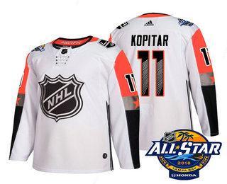 Men’s Los Angeles Kings #11 Anze Kopitar White 2018 NHL All-Star Stitched Ice Hockey Jersey