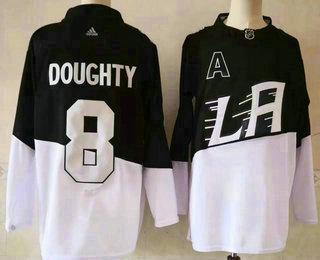 Men’s Los Angeles Kings #8 Drew Doughty Black 2020 Stadium Series Adidas Stitched NHL Jersey