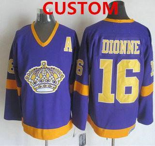 Men’s Los Angeles Kings Custom 1977-79 Purple CCM Vintage Throwback Jersey