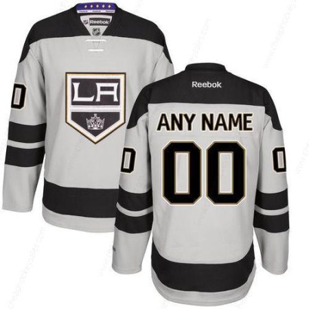 Men’s Los Angeles Kings Gray Alternate Custom Stitched NHL Reebok Hockey Jersey