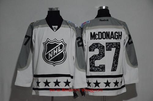 Men’s Metropolitan Division New York Rangers #27 Ryan Mcdonagh Reebok White 2017 NHL All-Star Stitched Ice Hockey Jersey