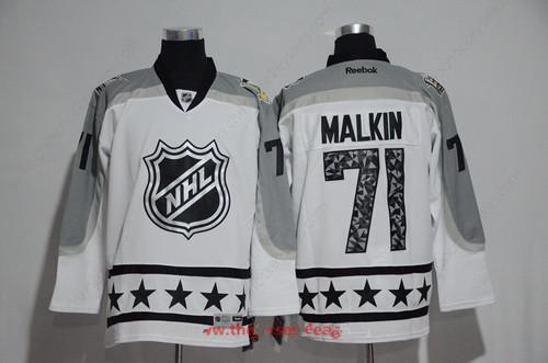 Men’s Metropolitan Division Pittsburgh Penguins #71 Evgeni Malkin Reebok White 2017 NHL All-Star Stitched Ice Hockey Jersey