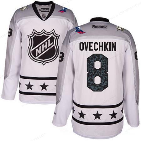 Men’s Metropolitan Division Washington Capitals #8 Alexander Ovechkin Reebok White 2017 NHL All-Star Stitched Ice Hockey Jersey