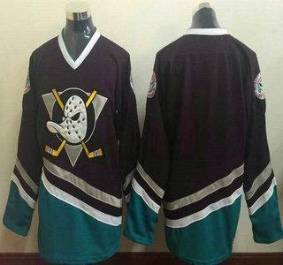 Men’s Mighty Ducks Of Anaheim Blank 1995-96 Purple CCM Vintage Throwback Jersey