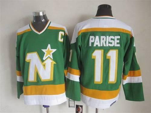 Men’s Minnesota North Stars #11 Zach Parise 1978-79 Green CCM Vintage Throwback Jersey