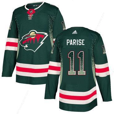 Men’s Minnesota Wild #11 Zach Parise Green Drift Fashion Adidas Jersey