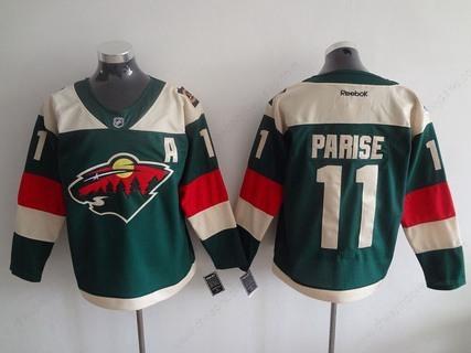 Men’s Minnesota Wild #11 Zach Parise Reebok Green 2016 Stadium Series Team Premier Jersey