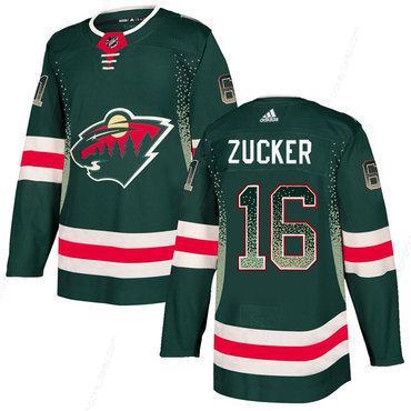 Men’s Minnesota Wild #16 Jason Zucker Green Drift Fashion Adidas Jersey