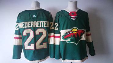 Men’s Minnesota Wild #22 Nino Niederreiter Green 2017-2018 Hockey Stitched NHL Jersey