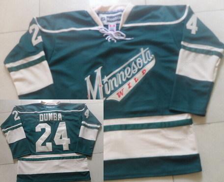 Men’s Minnesota Wild #24 Matt Dumba Reebok Green Alternate Premier Jersey