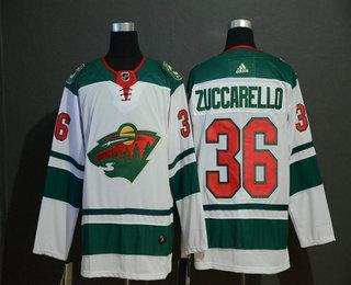 Men’s Minnesota Wild #36 Mats Zuccarello Adidas Stitched NHL Jersey