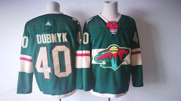 Men’s Minnesota Wild #40 Devan Dubnyk Green 2017-2018 Hockey Stitched NHL Jersey