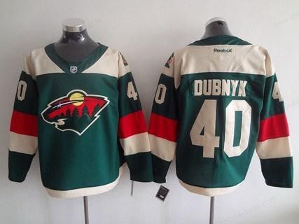 Men’s Minnesota Wild #40 Devan Dubnyk Reebok Green 2016 Stadium Series Team Premier Jersey