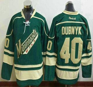 Men’s Minnesota Wild #40 Devan Dubnyk Reebok Green Alternate Premier Jersey