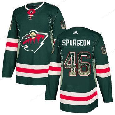 Men’s Minnesota Wild #46 Jared Spurgeon Green Drift Fashion Adidas Jersey