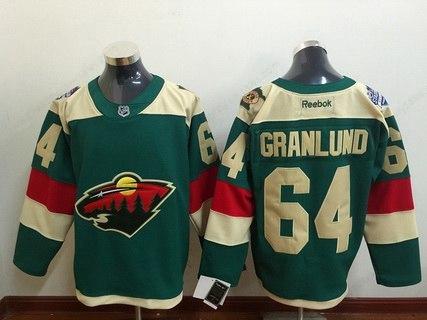 Men’s Minnesota Wild #64 Mikael Granlund Reebok Green 2016 Stadium Series Team Premier Jersey