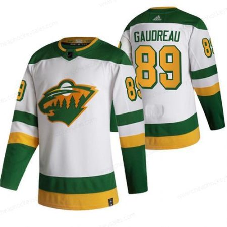 Men’s Minnesota Wild #89 Frederick Gaudreau White Stitched Jersey