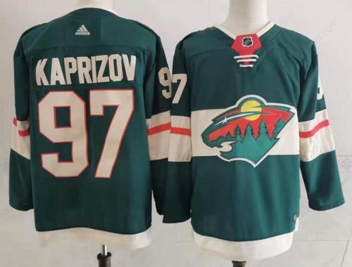 Men’s Minnesota Wild #97 Kirill Kaprizov Green Stitched Jersey