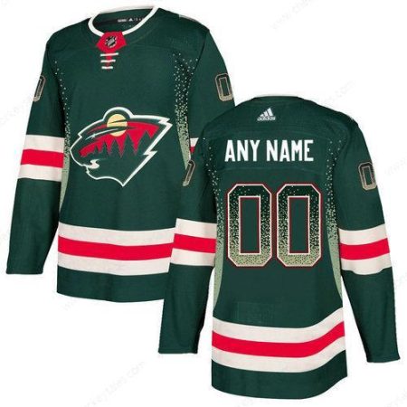 Men’s Minnesota Wild Green Customized Drift Fashion Adidas Jersey