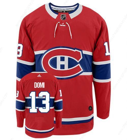 Men’s Montreal Canadiens #13 Max Domi Adidas Authentic Home NHL Hockey Jersey