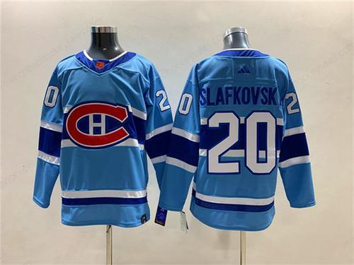 Men’s Montreal Canadiens #20 Juraj Slafkovsky 2022-23 Reverse Retro Stitched Jersey