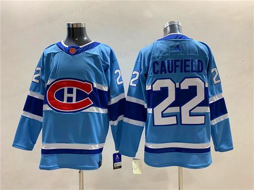 Men’s Montreal Canadiens #22 Cole Caufield 2022-23 Reverse Retro Stitched Jersey