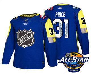 Men’s Montreal Canadiens #31 Carey Price Blue 2018 NHL All-Star Stitched Ice Hockey Jersey