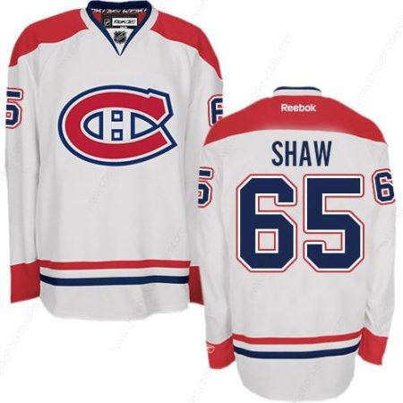 Men’s Montreal Canadiens #65 Andrew Shaw White Away Reebok NHL Hockey Stitched Jersey