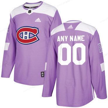 Men’s Montreal Canadiens Purple Pink Custom Adidas Hockey Fights Cancer Practice Jersey