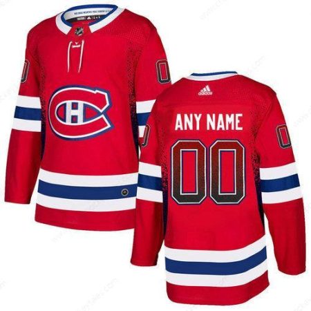 Men’s Montreal Canadiens Red Customized Drift Fashion Adidas Jersey