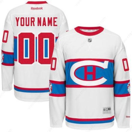 Men’s Montreal Canadiens Reebok White 2016 Winter Classic Custom Jersey