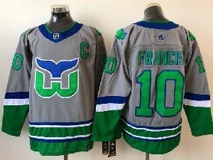 Men’s NHL Hartford Whalers #10 Francis Gray 2021 Reverse Retro Alternate Adidas Jersey