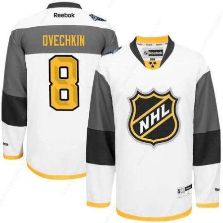 Men’s NHL Reebok #8 Alexander Ovechkin White 2016 All-Star Premier Jersey