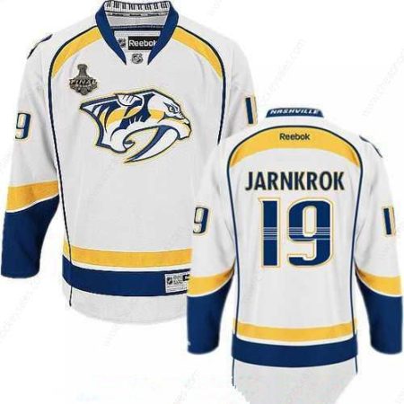 Men’s Nashville Predators #19 Calle Jarnkrok White 2017 Stanley Cup Finals Patch Stitched NHL Reebok Hockey Jersey