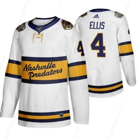 Men’s Nashville Predators 4 Ryan Ellis White 2020 Winter Classic Adidas Jersey