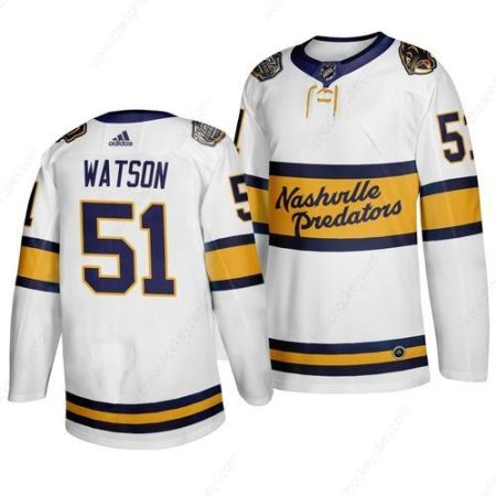 Men’s Nashville Predators 51 Austin Watson White 2020 Winter Classic Adidas Jersey