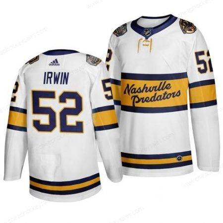 Men’s Nashville Predators 52 Matt Irwin White 2020 Winter Classic Adidas Jersey