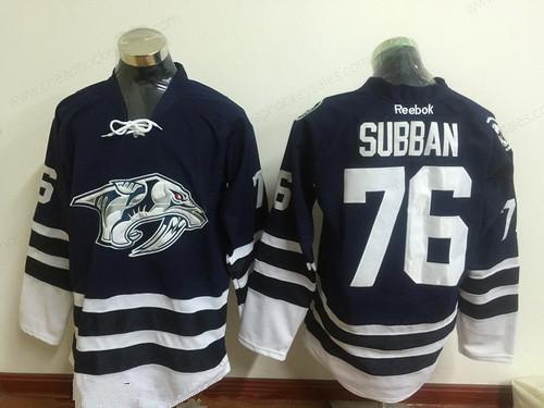 Men’s Nashville Predators #76 P. K. Subban Navy Blue Third Stitched NHL Reebok Hockey Jersey