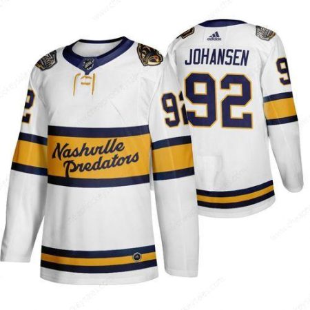 Men’s Nashville Predators 92 Ryan Johansen White 2020 Winter Classic Adidas Jersey