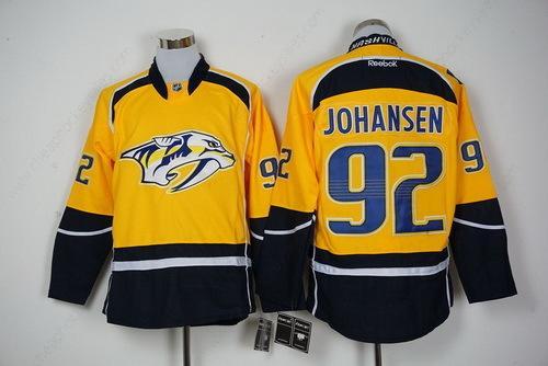 Men’s Nashville Predators #92 Ryan Johansen Yellow Reebok Hockey Jersey