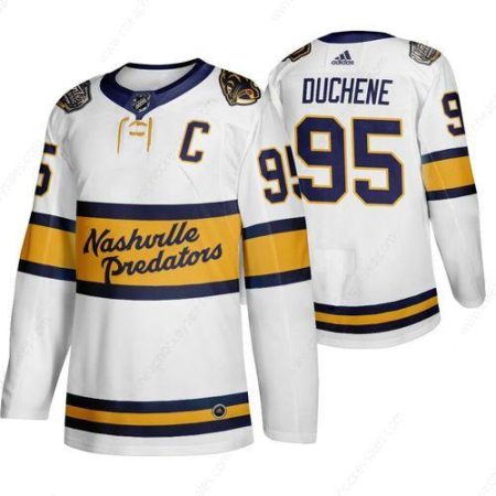 Men’s Nashville Predators 95 Matt Duchene White 2020 Winter Classic Adidas Jersey