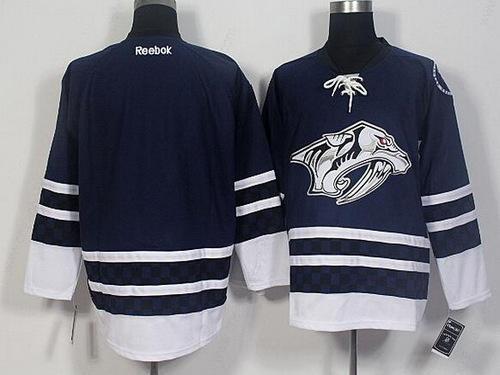 Men’s Nashville Predators Blank Navy Blue Third Hockey Jersey