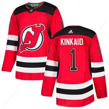 Men’s New Jersey Devils #1 Keith Kinkaid Red Drift Fashion Adidas Jersey