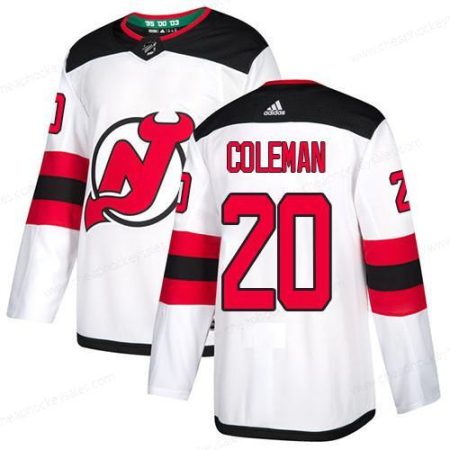 Men’s New Jersey Devils #20 Blake Coleman Authentic White Jersey