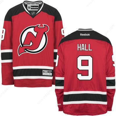 Men’s New Jersey Devils #9 Taylor Hall Red Home Stitched NHL Reebok Hockey Jersey