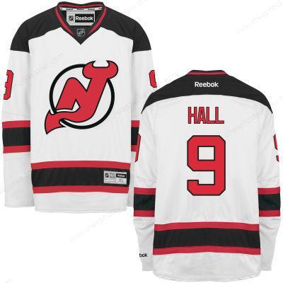 Men’s New Jersey Devils #9 Taylor Hall White Away Stitched NHL Reebok Hockey Jersey