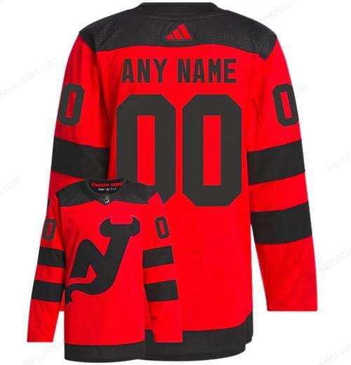 Men’s New Jersey Devils Custom Red 2023-2024 Stadium Series Stitched Jersey
