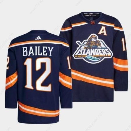 Men’s New York Islanders #12 Josh Bailey 2022 Navy Reverse Retro 2.0 Stitched Jersey